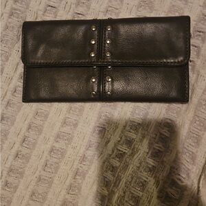 Michael Kors Black Leather Studded Wallet